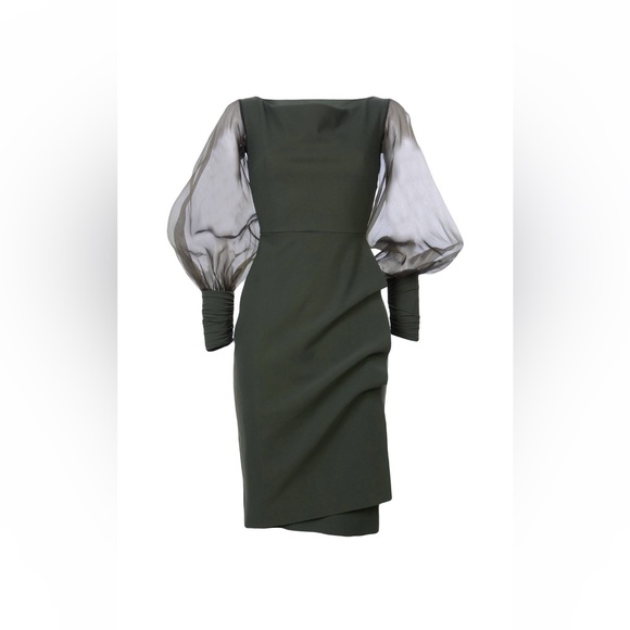 La petite Robe di Chiara Boni military green midi dress. size 4 - Picture 1 of 2